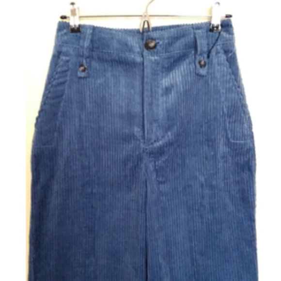 ZARA VELVET BLUE JEANS SIZE S - Picture 4 of 6
